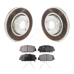 Front Coated Disc Brake Rotors And Semi-Metallic Pads Kit For Acura RLX KGF-101907