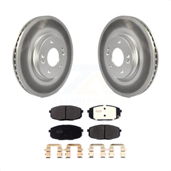 Front Coated Disc Brake Rotors And Semi-Metallic Pads Kit For Kia Forte Hyundai Kona KGF-101914