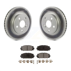 Front Coated Disc Brake Rotors And Semi-Metallic Pads Kit For Toyota Prius Corolla Prime AWD-e KGF-101919
