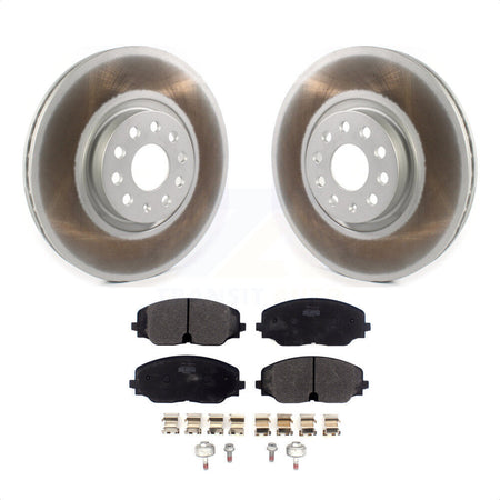 Front Coated Disc Brake Rotors And Semi-Metallic Pads Kit For Volkswagen Atlas Cross Sport KGF-101926 by Transit Auto