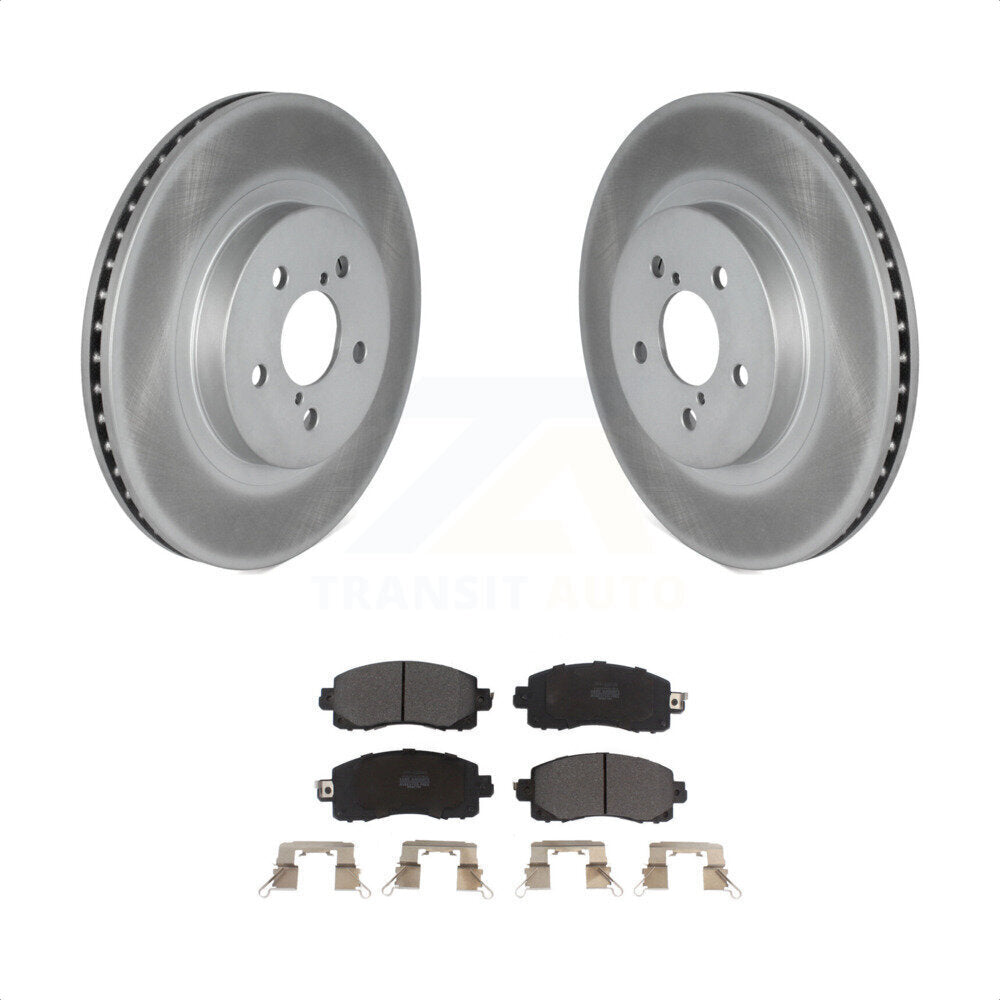 Front Coated Disc Brake Rotors And Semi-Metallic Pads Kit For Subaru Crosstrek Impreza KGF-101927 by Transit Auto