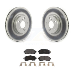 Front Coated Disc Brake Rotors And Semi-Metallic Pads Kit For 2017-2021 Subaru Impreza With 276mm Diameter Rotor KGF-101928