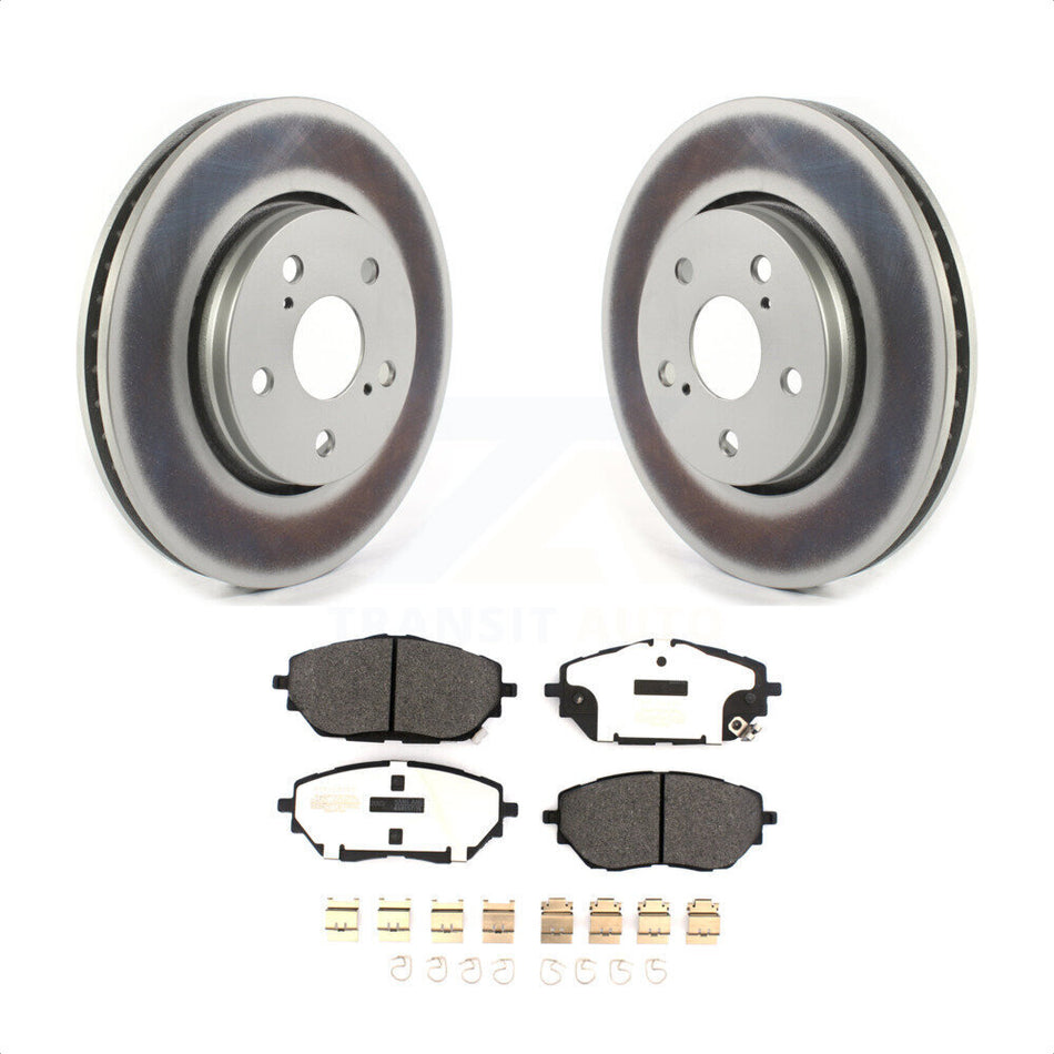 Front Coated Disc Brake Rotors And Semi-Metallic Pads Kit For Toyota C-HR KGF-101931 by Transit Auto