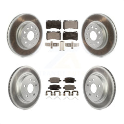 Front Rear Coated Disc Brake Rotors And Semi-Metallic Pads Kit For Chevrolet Camaro KGF-101949