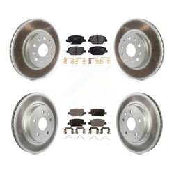 Front Rear Coated Disc Brake Rotors And Semi-Metallic Pads Kit For Chevrolet Camaro Without Brembo Calipers KGF-101953