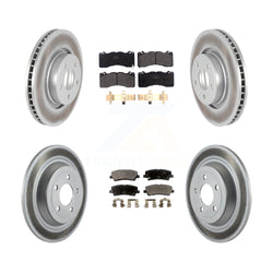 Front Rear Coated Disc Brake Rotors And Semi-Metallic Pads Kit For 2015 Ford Mustang V6 With Brembo Brakes KGF-101960