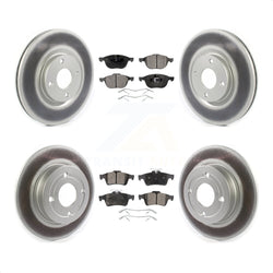 Front Rear Coated Disc Brake Rotors And Semi-Metallic Pads Kit For Ford EcoSport KGF-101961