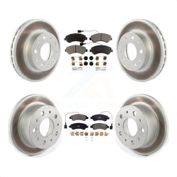 Front Rear Coated Disc Brake Rotors And Semi-Metallic Pads Kit For Ram ProMaster 1500 2500 3500 KGF-101963