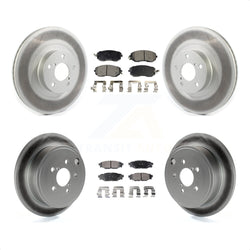 Front Rear Coated Disc Brake Rotors And Semi-Metallic Pads Kit For Subaru Impreza Outback Forester Legacy KGF-101972