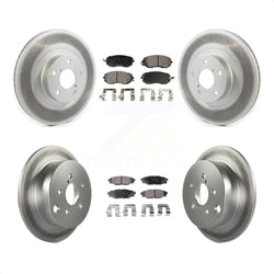 Front Rear Coated Disc Brake Rotors And Semi-Metallic Pads Kit For Subaru Forester XV Crosstrek With 292mm Diameter Rotor KGF-101973