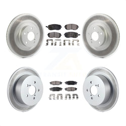 Front Rear Coated Disc Brake Rotors And Semi-Metallic Pads Kit For Subaru Outback Legacy With 292mm Diameter Rotor KGF-101975