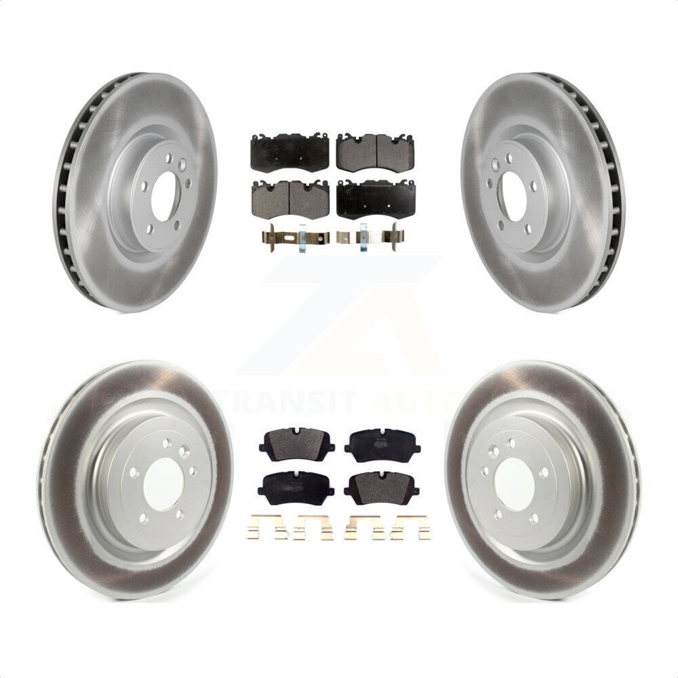 Front Rear Coated Disc Brake Rotors And Semi-Metallic Pads Kit For Land Rover Range Sport KGF-101989 by Transit Auto