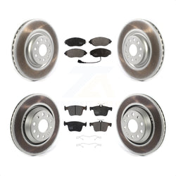 Front Rear Coated Disc Brake Rotors And Semi-Metallic Pads Kit For Audi Volkswagen Golf R S3 Q3 Arteon KGF-102003