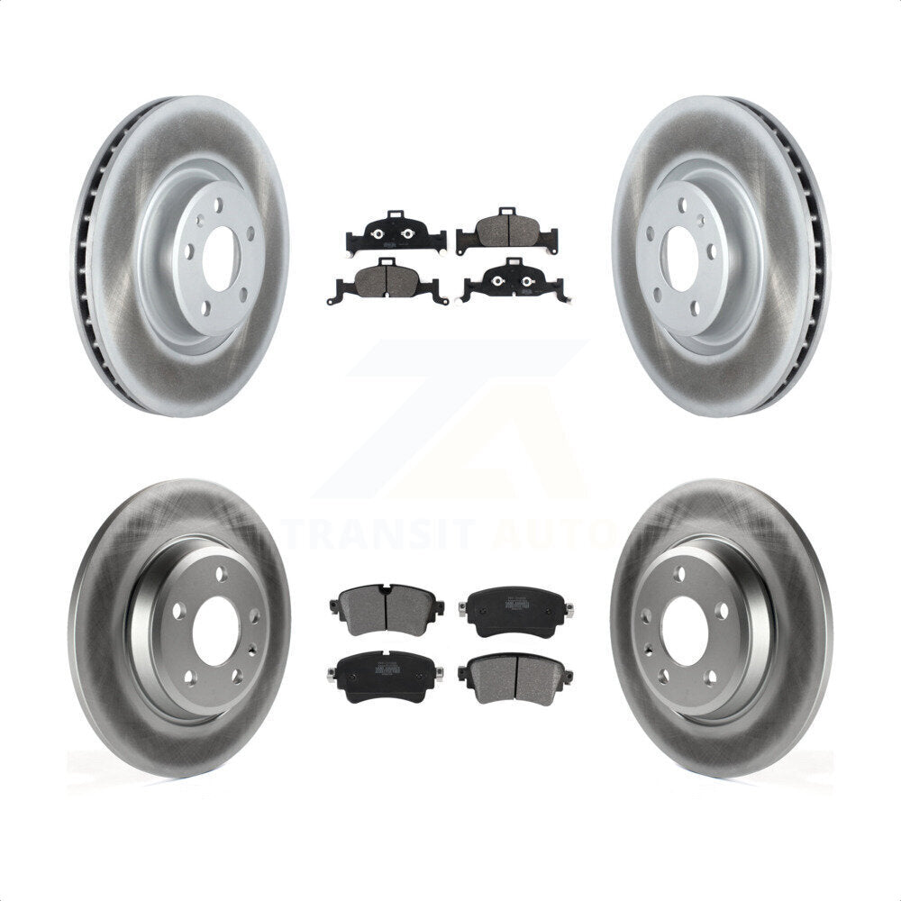 Front Rear Coated Disc Brake Rotors And Semi-Metallic Pads Kit For Audi A4 Quattro KGF-102020 by Transit Auto