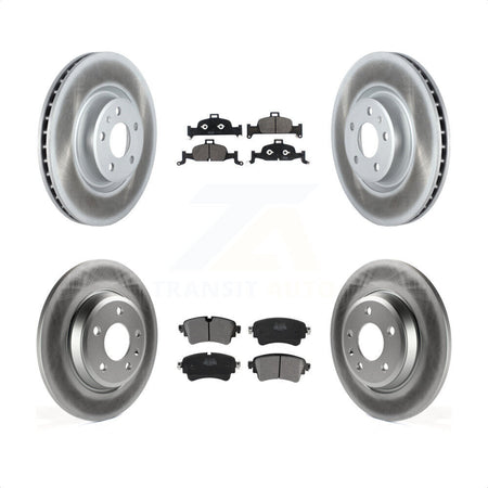 Front Rear Coated Disc Brake Rotors And Semi-Metallic Pads Kit For Audi A4 Quattro KGF-102020 by Transit Auto