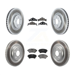Front Rear Coated Disc Brake Rotors And Semi-Metallic Pads Kit For Audi Q5 A5 Quattro A4 A6 Sportback allroad KGF-102021
