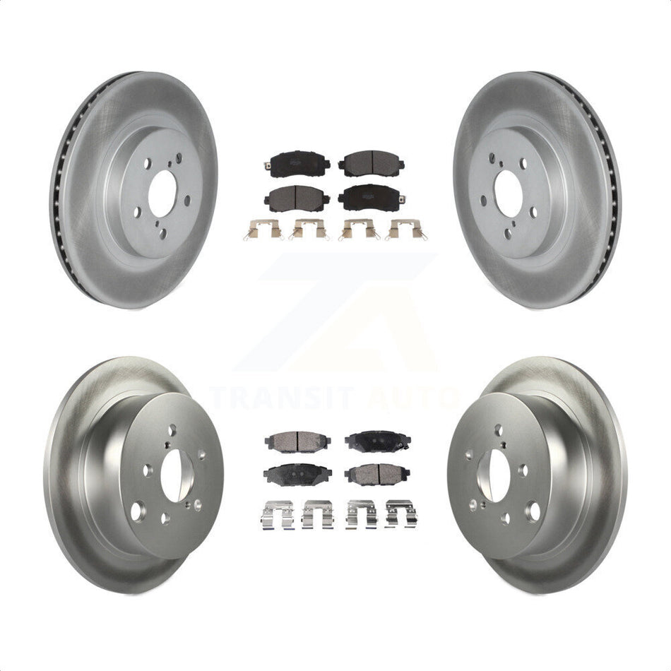 Front Rear Coated Disc Brake Rotors And Semi-Metallic Pads Kit For Subaru Crosstrek Impreza KGF-102028 by Transit Auto