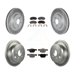 Front Rear Coated Disc Brake Rotors And Semi-Metallic Pads Kit For Subaru Crosstrek KGF-102029