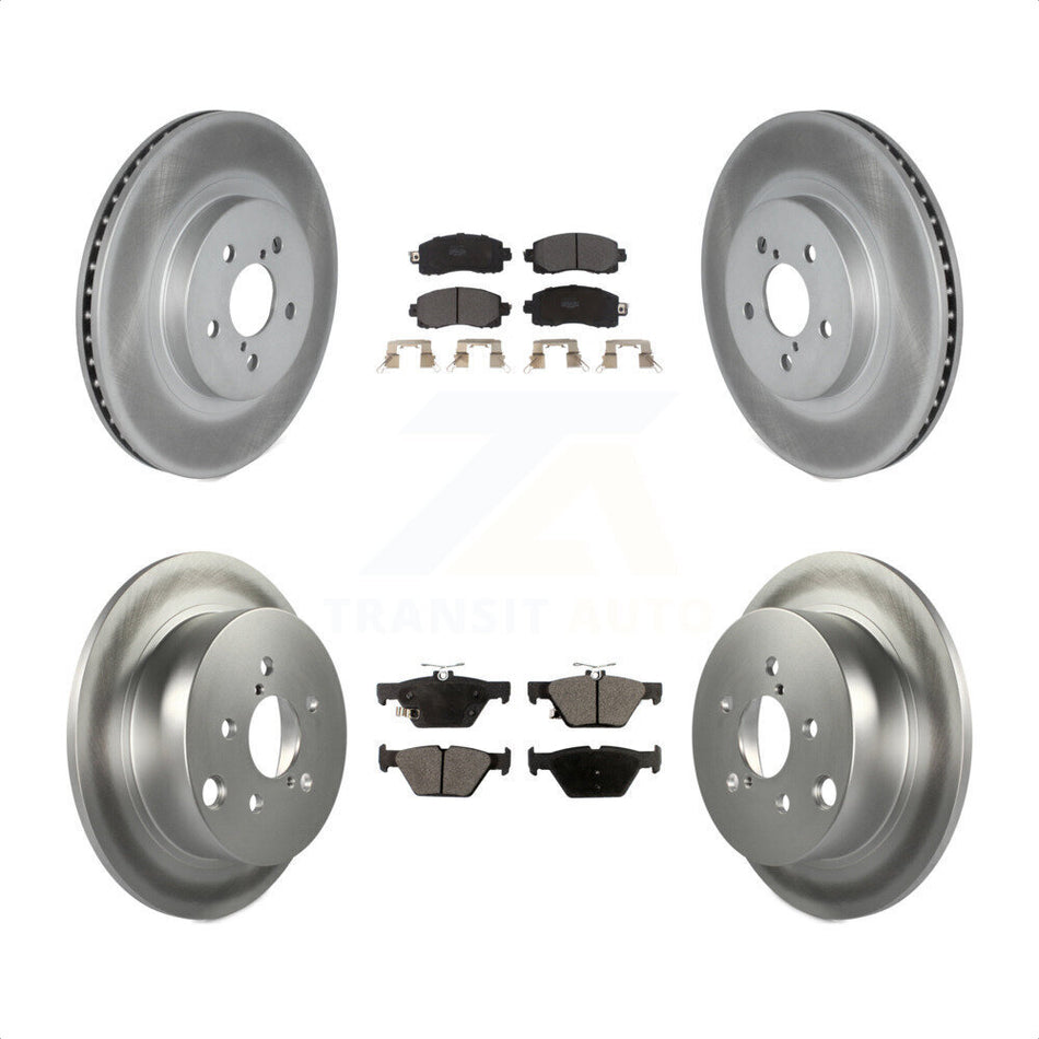 Front Rear Coated Disc Brake Rotors And Semi-Metallic Pads Kit For Subaru Crosstrek KGF-102029 by Transit Auto