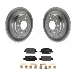 Rear Coated Disc Brake Rotors And Semi-Metallic Pads Kit For 2016-2022 Chevrolet Malibu With Manual Parking KGF-102045