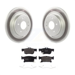 Rear Coated Disc Brake Rotors And Semi-Metallic Pads Kit For 2016-2018 Buick Envision With 315mm Diameter Rotor KGF-102047