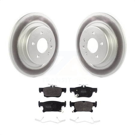 Rear Coated Disc Brake Rotors And Semi-Metallic Pads Kit For 2016-2018 Buick Envision With 315mm Diameter Rotor KGF-102047 by Transit Auto