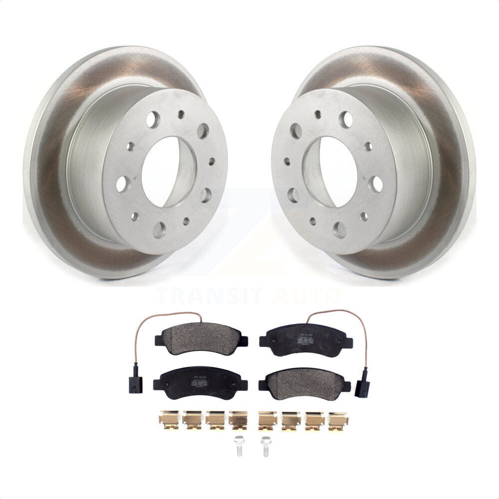 Rear Coated Disc Brake Rotors And Semi-Metallic Pads Kit For Ram ProMaster 1500 2500 3500 KGF-102054 by Transit Auto