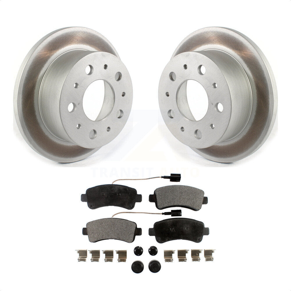 Rear Coated Disc Brake Rotors And Semi-Metallic Pads Kit For Ram ProMaster 3500 KGF-102055 by Transit Auto