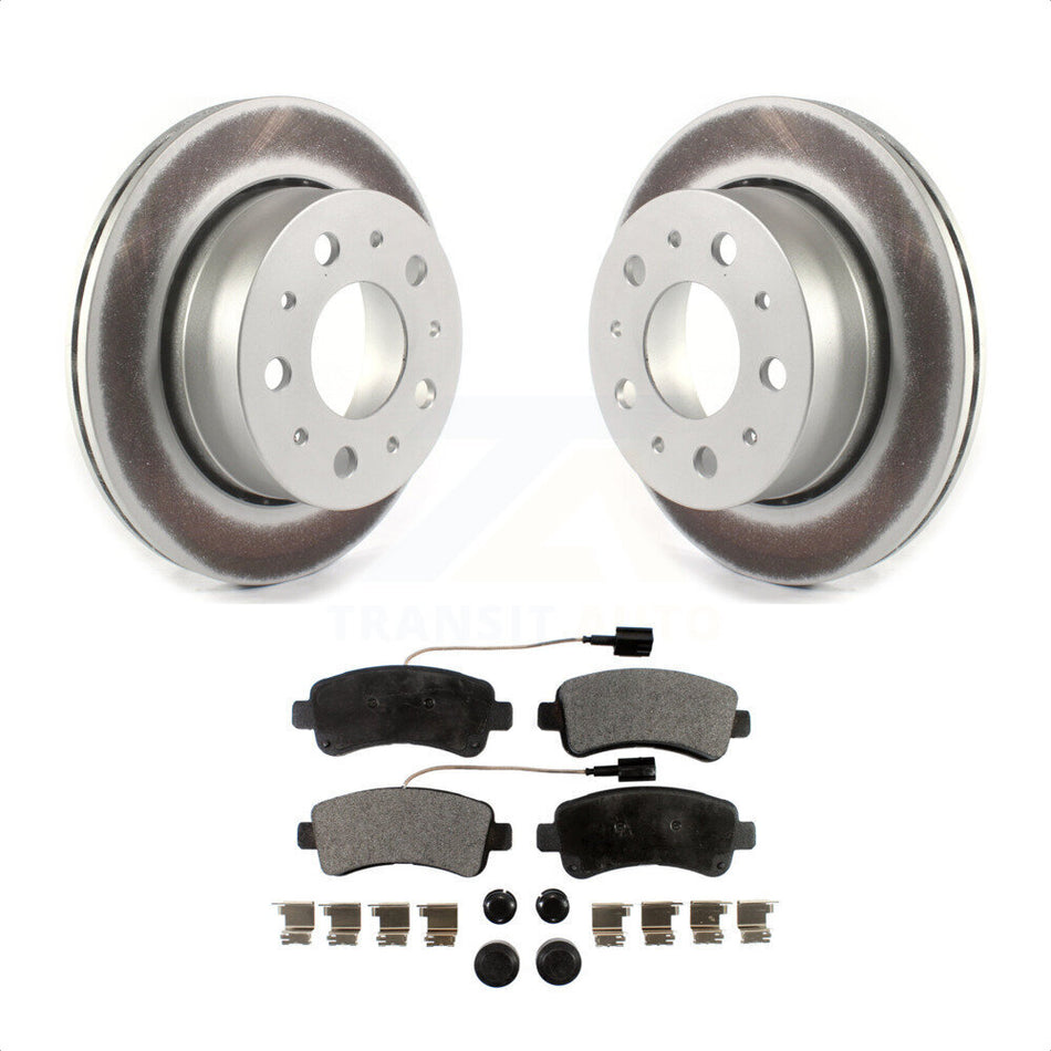 Rear Coated Disc Brake Rotors And Semi-Metallic Pads Kit For Ram ProMaster 1500 2500 3500 KGF-102057 by Transit Auto