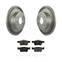 Rear Coated Disc Brake Rotors And Semi-Metallic Pads Kit For 2018-2022 Honda Accord KGF-102058