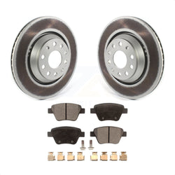 Rear Coated Disc Brake Rotors And Semi-Metallic Pads Kit For 2013 Volkswagen GTI With 310mm Diameter Rotor KGF-102060