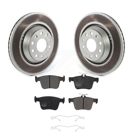 Rear Coated Disc Brake Rotors And Semi-Metallic Pads Kit For Volkswagen Atlas Audi Golf R S3 Q3 A3 Arteon TTS Quattro Cross Sport KGF-102061 by Transit Auto