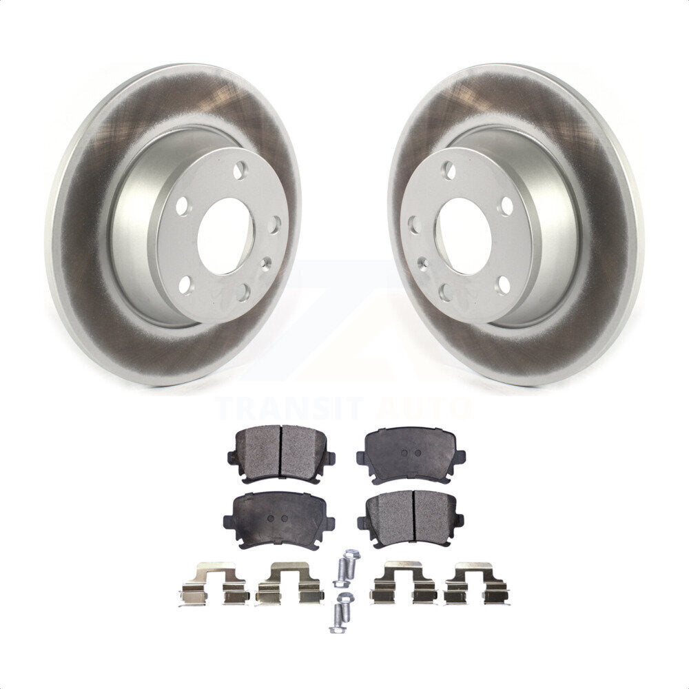 Rear Coated Disc Brake Rotors And Semi-Metallic Pads Kit For Audi TT Quattro With 286mm Diameter Rotor KGF-102062 by Transit Auto