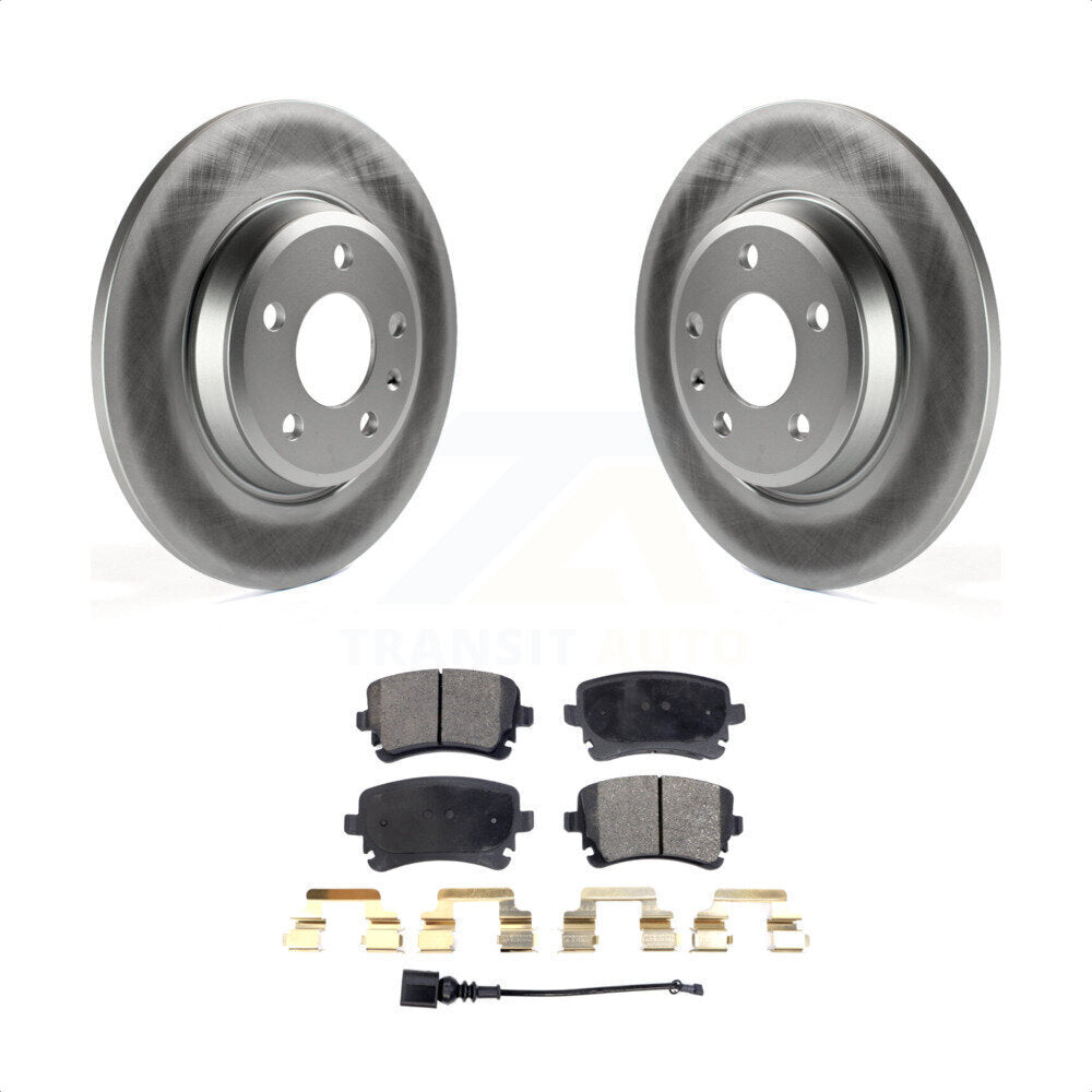 Rear Coated Disc Brake Rotors And Semi-Metallic Pads Kit For Audi Q5 A4 allroad KGF-102063 by Transit Auto