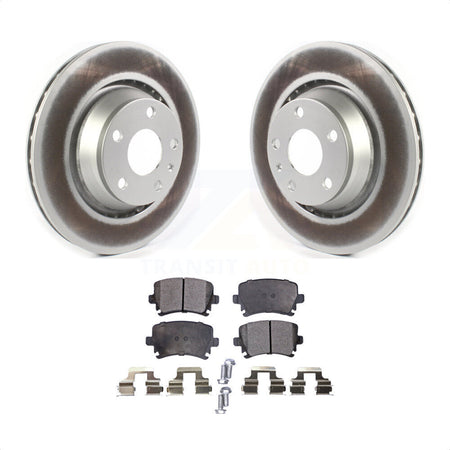 Rear Coated Disc Brake Rotors And Semi-Metallic Pads Kit For Audi TT Quattro RS KGF-102064 by Transit Auto