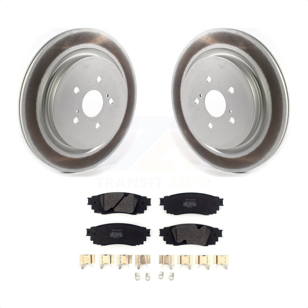 Rear Coated Disc Brake Rotors And Semi-Metallic Pads Kit For Lexus RX350 RX450h RX350L RX450hL KGF-102068 by Transit Auto