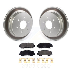 Rear Coated Disc Brake Rotors And Semi-Metallic Pads Kit For 2017-2022 Nissan TITAN KGF-102073
