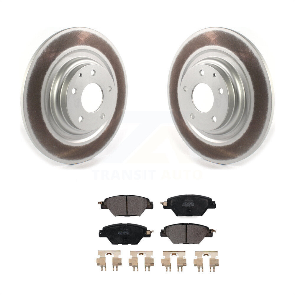 Rear Coated Disc Brake Rotors And Semi-Metallic Pads Kit For 2016-2022 Mazda CX-9 KGF-102074 by Transit Auto