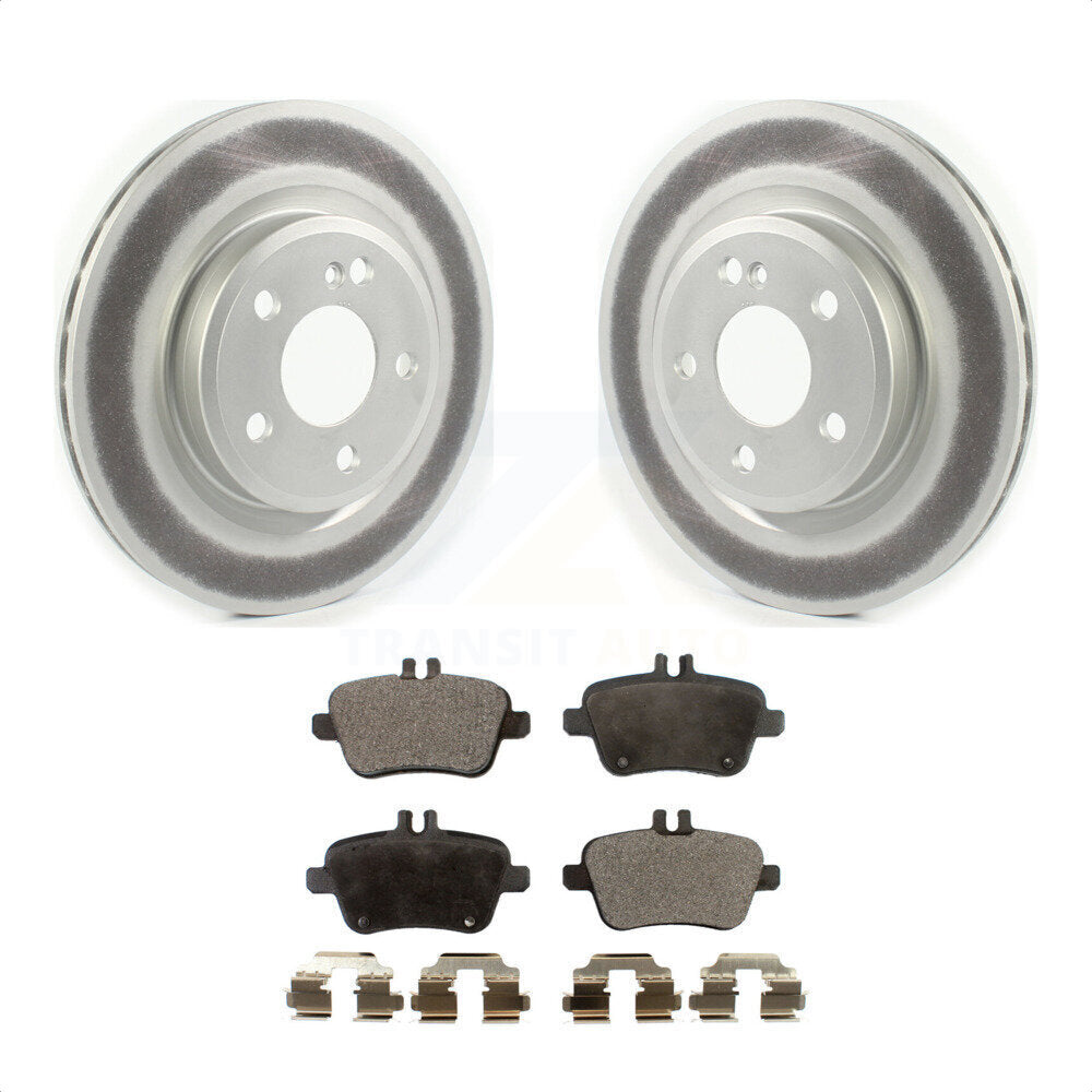 Rear Coated Disc Brake Rotors And Semi-Metallic Pads Kit For Mercedes-Benz GLA250 CLA250 INFINITI QX30 KGF-102079 by Transit Auto