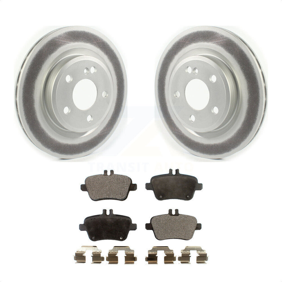 Rear Coated Disc Brake Rotors And Semi-Metallic Pads Kit For Mercedes-Benz GLA250 CLA250 INFINITI QX30 KGF-102079 by Transit Auto