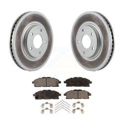 Front Coated Disc Brake Rotors And Semi-Metallic Pads Kit For 2011-2017 Nissan Quest KGF-102088