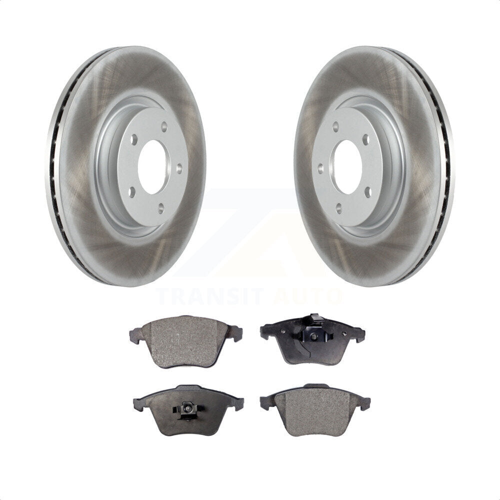 Front Coated Disc Brake Rotors And Semi-Metallic Pads Kit For Mazda 3 KGF-102092 by Transit Auto