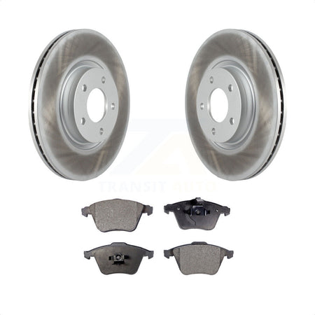 Front Coated Disc Brake Rotors And Semi-Metallic Pads Kit For Mazda 3 KGF-102092 by Transit Auto