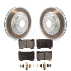Front Coated Disc Brake Rotors And Semi-Metallic Pads Kit For Hyundai Genesis KGF-102093