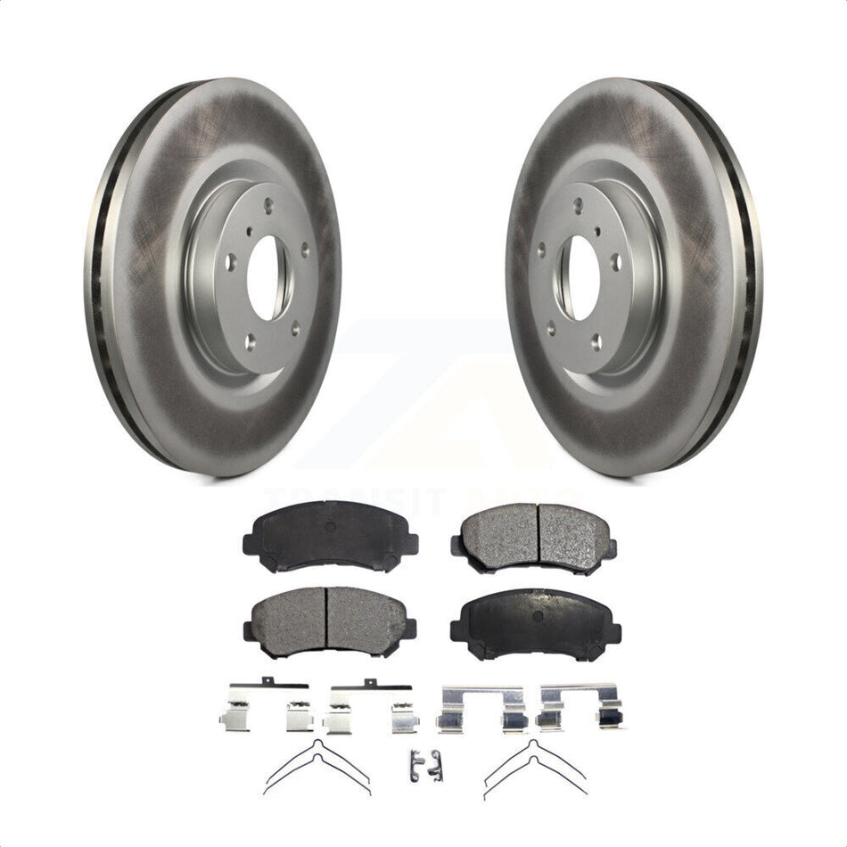 Front Coated Disc Brake Rotors And Semi-Metallic Pads Kit For Nissan Maxima KGF-102118 by Transit Auto