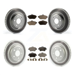 Front Rear Coated Disc Brake Rotors And Semi-Metallic Pads Kit For Mercedes-Benz GLA250 CLA250 INFINITI QX30 KGF-102127