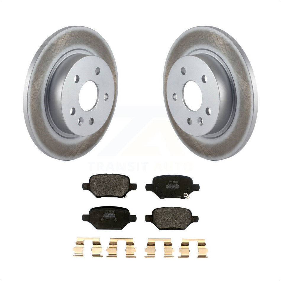 Rear Coated Disc Brake Rotors And Semi-Metallic Pads Kit For 2018-2022 Chevrolet Trax Buick Encore KGF-102190 by Transit Auto