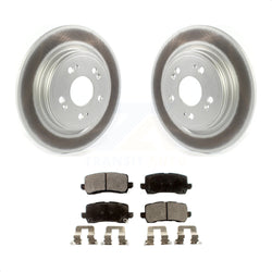 Rear Coated Disc Brake Rotors And Semi-Metallic Pads Kit For 2014-2020 Acura RLX KGF-102194