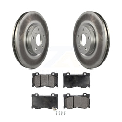 Front Coated Disc Brake Rotors And Semi-Metallic Pads Kit For 2017-2018 INFINITI Q70 Hybrid With Sport Package KGF-102226