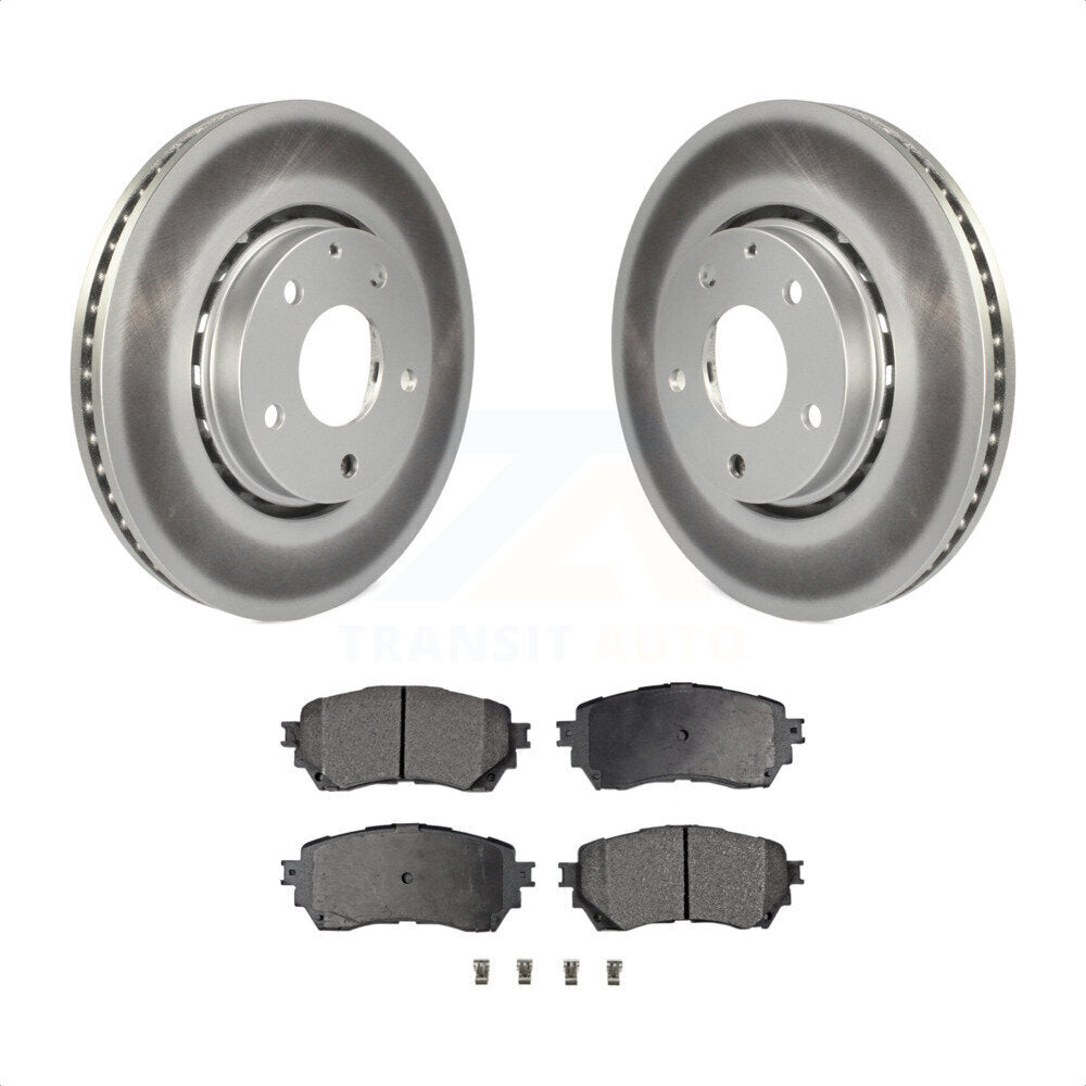 Front Coated Disc Brake Rotors And Semi-Metallic Pads Kit For 2019-2021 Mazda 6 Naturally Aspirated KGF-102230 by Transit Auto